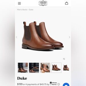 Thursday Boot Company Tan Leather Duke Chelsea Boots